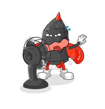 Hayran karakterli dart. karikatür maskotu vektosu