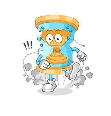 Kum saati çizimi. karakter vektosu