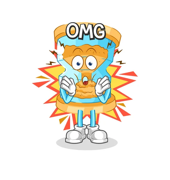 Kum saati. Aman Tanrım. karikatür