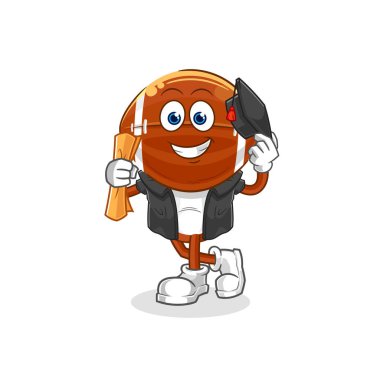 Ragbi baş mezuniyet vektörü. karikatür