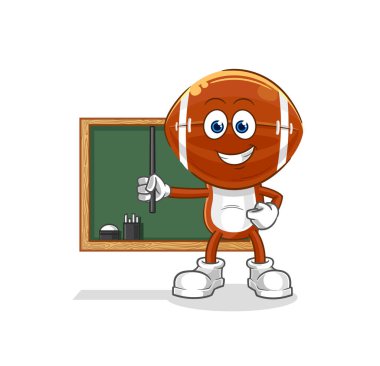 Rugby baş öğretmen vektörü. karikatür