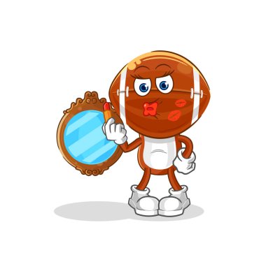 Ragbi kafa maskot oldu. çizgi film vektosu