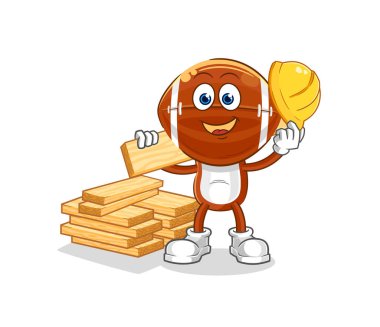 Rugby kafa geliştirici vektörü. karikatür