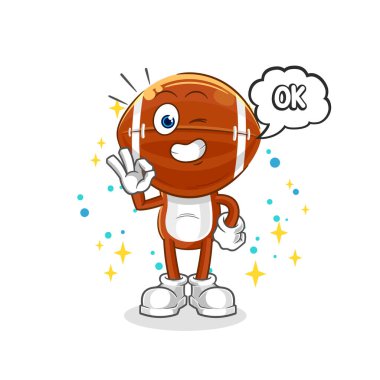 Ragbi kafa maskot olmayı kabul etti. çizgi film vektosu