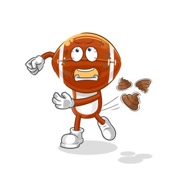 the rugby head throwing shit vecto