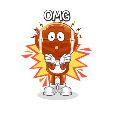 Rugby kafa. Tanrım vektör. karikatür