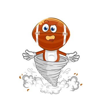 Tornado çizgi film karakteri vecto 'nun rugby kafası.