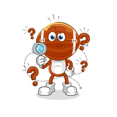 Rugby kafa arama illüstrasyonu. karakter vektosu