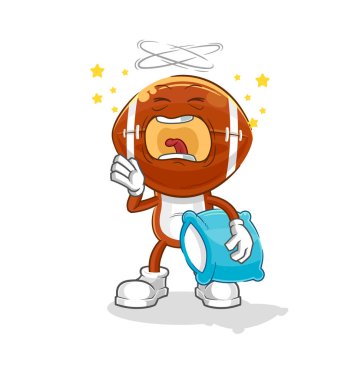 Rugby kafa esneme karakteri. karikatür maskotu vektosu