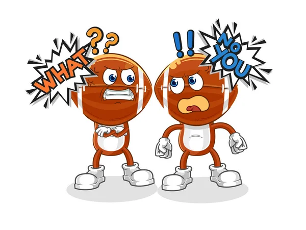 Rugby kafa karikatür vektosu tartışıyor.