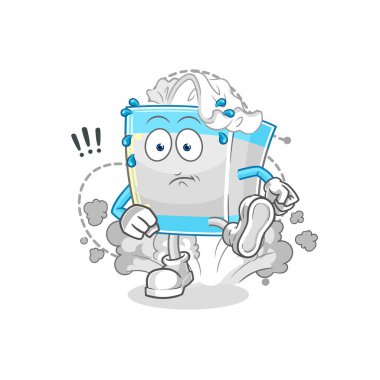 Çizim yapan mendil kutusu. karakter vektosu