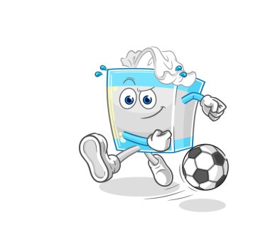 Kağıt mendil kutusu çizgi filmi tekmeliyor. karikatür maskotu vektosu