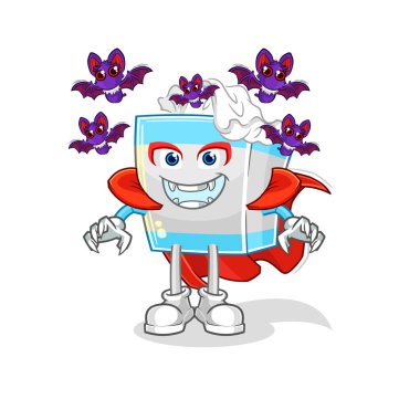 Doku kutusu Drakula çizimi. karakter vektosu