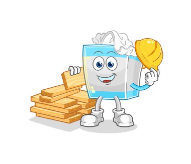 Doku kutusu oluşturucu vektörü. karikatür