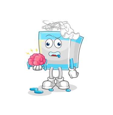 Doku kutusu beyin vektörü değil. karikatür