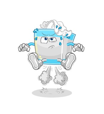 Doku kutusu osuruk atlama illüstrasyonu. karakter vektosu