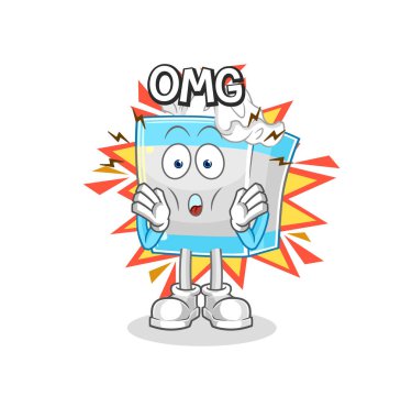 Mendil kutusu. Aman Tanrım. karikatür