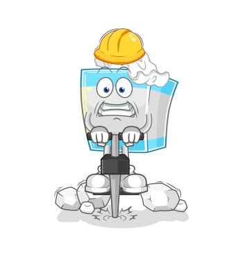 Doku kutusu çizgi film karakteri vekto 'sunu deliyor