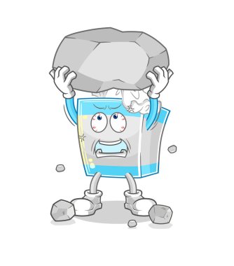 Çizgi film karakteri Vecto 'yu kaldıran peçete kutusu