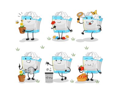 Doku kutusu dünyayı kurtarıyor. çizgi film maskotu