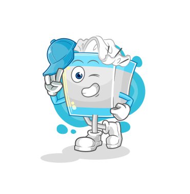 Mendil kutusu. Genç erkek karakter arabası.