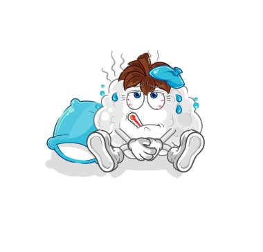 Pamuk hastalığı taşıyıcısı. karikatür