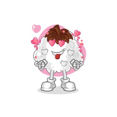 Pamuk Şelalesi aşk vektörü. karikatür