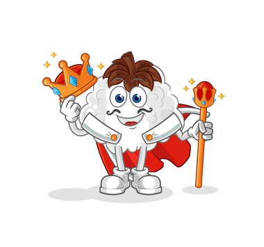 Pamuk Kral vektörü. karikatür