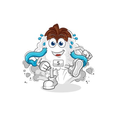 Pamuk kaçakçısı karakteri. karikatür maskotu vektosu