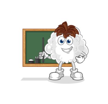 Pamuk öğretmen vektörü. karikatür