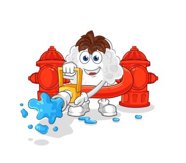 Pamuk itfaiyecisi vektörü. karikatür