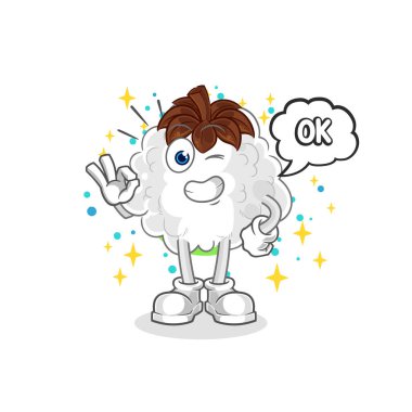 Pamuk da aynı fikirde. çizgi film vektosu