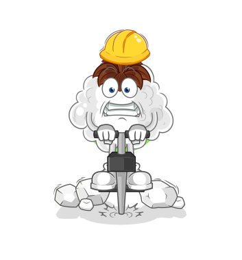 Pamuk, çizgi film karakteri vektosu.