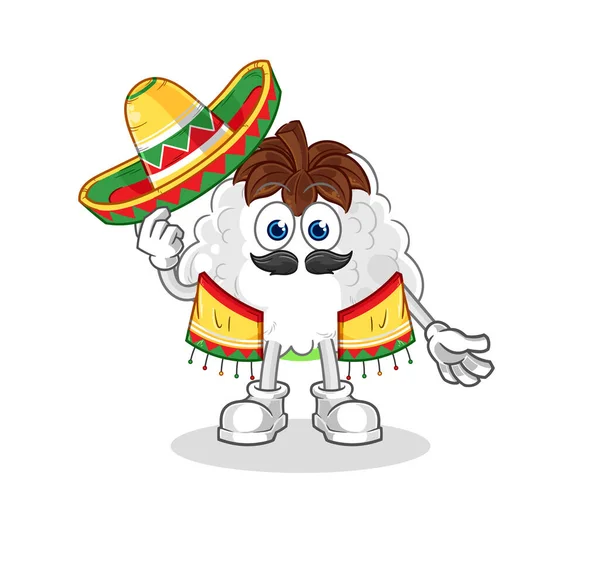 Cultura Bandera Mexicana Del Algodón Mascota Dibujos Animados Vecto — Archivo Imágenes Vectoriales