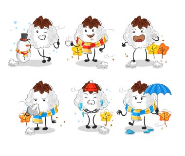 Soğuk hava karakteri maskotu Vecto