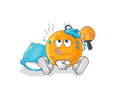 Kürek topu hasta vektörü. karikatür