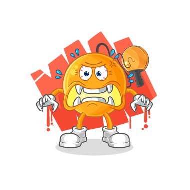 Kürek topu canavar vektörü. karikatür