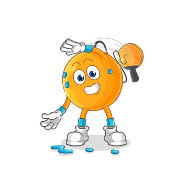 Raket topu germe karakteri. karikatür maskotu vektosu