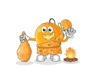 Kürek topu antik çizgi filmi. karikatür maskotu vektosu