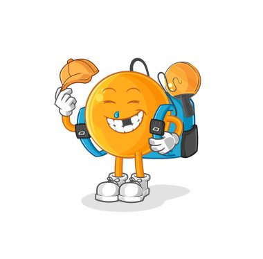 Raket topu okul vektörüne gidiyor. karikatür