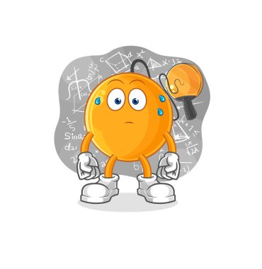 Raket topu sert bir vektör düşünüyor. karikatür