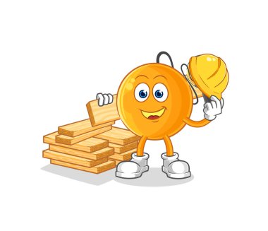 Kürek topu oluşturma vektörü. karikatür