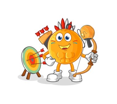 Amerikan kabilesinin kürek topu. karikatür maskotu vektosu