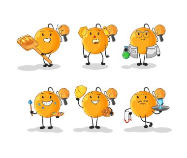 Raket sporu karakteri belirler. karikatür maskotu vektosu