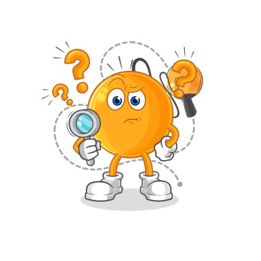 Kürek topu illüstrasyonunda. karakter vektosu