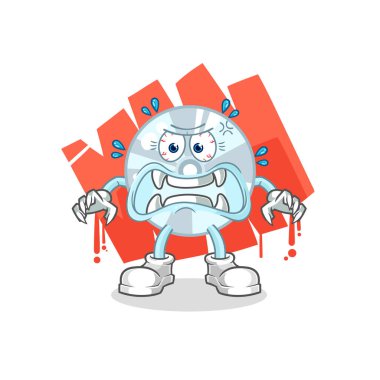 CD canavar vektörü. karikatür