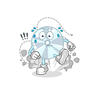 CD oynatıcısı illüstrasyonu. karakter vektosu