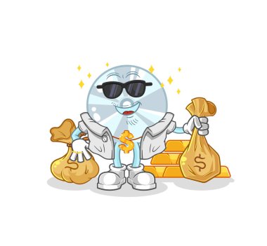 CD zengini karakter. karikatür maskotu vektosu