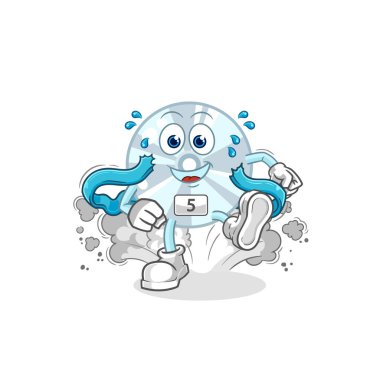 CD oynatıcı karakter. karikatür maskotu vektosu