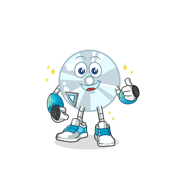 Robot Character Cartoon Mascot Vecto — Stock Vector